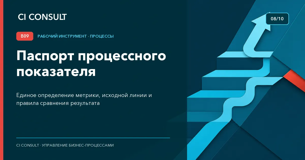 Паспорт процессного показателя